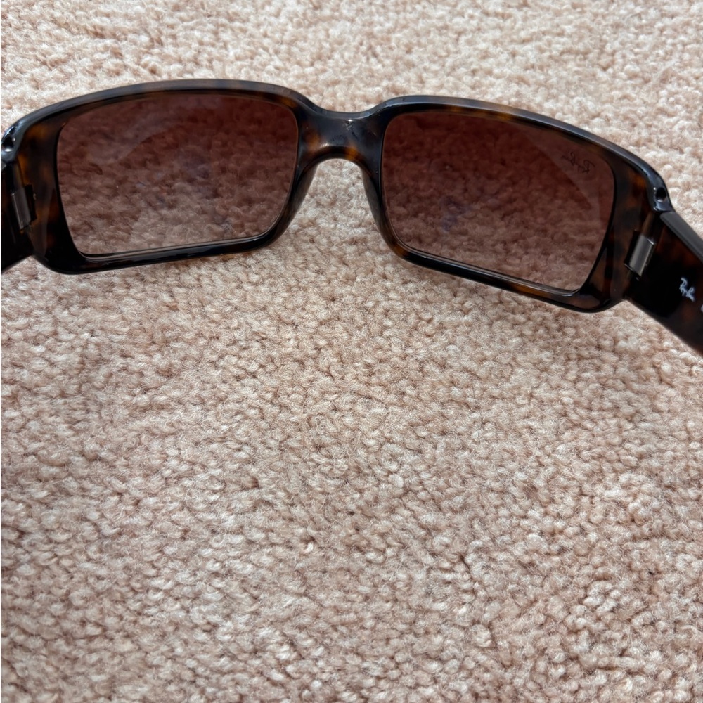 Ray-Ban Rectangular Tortoise Sunglasses Like New - image 5